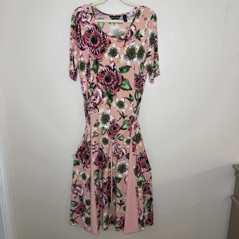 Nina Leonard Pink Floral Maxi Dress - Picture 2 of 14